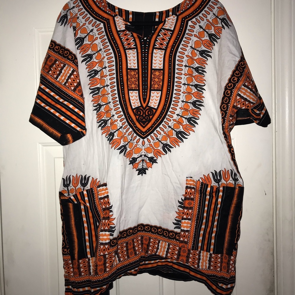 Orange and Black Dashiki